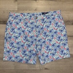 Vineyard Vines Floral Breaker Shorts‎ Hawaiian Flowers Men's 42 Blue